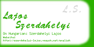 lajos szerdahelyi business card
